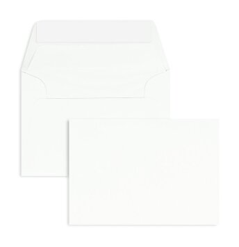 50 St C6 Briefumschläge weiß ohne Fenster 114x162 mm Haftklebend 