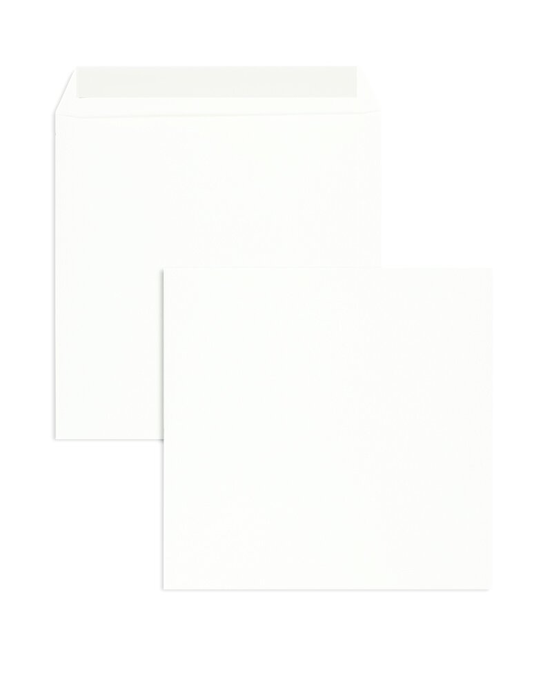 25 quadratische Briefumschläge Brief-Kuverts 170 x 170 mm 120 g/qm Haftstreifen 