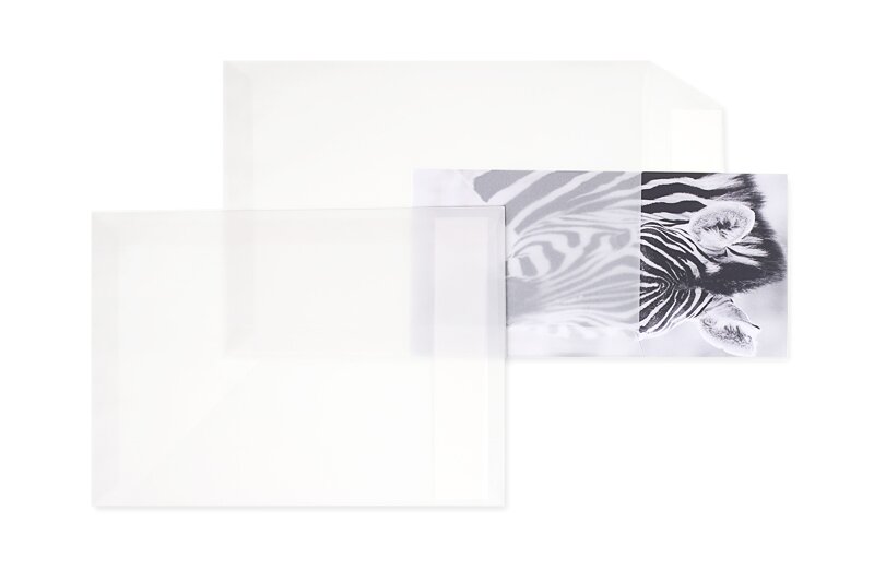 30 x Versandtaschen C4 weiß Umschlag für A4 mit Haftklebung haftklebend Fenster 