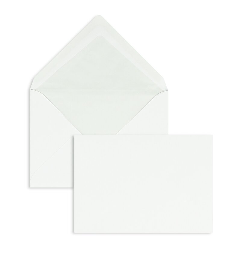 Briefumschläge Creme DIN C6 spitze Klappe ohne Fenster nassklebend Kuvert 